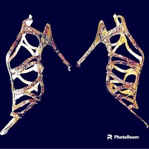 NEW Guess Strappy Animal Print Sandals 7.5 Original Price $90